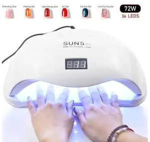72W SUN5 Pro UV Lamp LED Nail Lamp Nail Dryer For All Gels Polish Sun Light Infrared Sensing 10/30/60s Timer Smart For Manicure 72W SUN5 Pro UV Lamp LED Nail Lamp Nail Dryer For All Gels Polish Sun Light Infrared Sensing 10/30/60s Timer Smart For Manicure