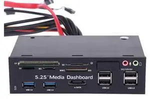 Card Reader USB 3.0 Front Panel Media Dashboard Multi-Function Front Panel Card Reader USB 2.0 and USB 3.0 5.25" Card Reader USB 3.0 Front Panel Media Dashboard Multi-Function Front Panel Card Reader USB 2.0 and USB 3.0 5.25"