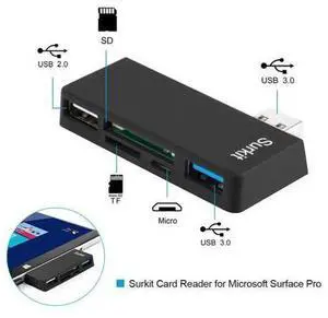 For Microsoft Surface Pro 3/4 High Speed USB 3.0 Transport USB 2.0 for Mouse r Keyboard with SD(HC) Card Slot TF Card Reader r60 For Microsoft Surface Pro 3/4 High Speed USB 3.0 Transport USB 2.0 for Mouse r Keyboard with SD(HC) Card Slot TF Card Reader r60