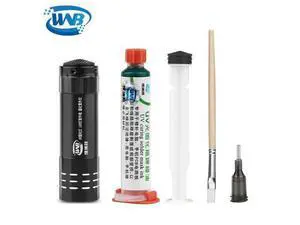 10ML Green Oil UV Solder Mask BGA PCB Paint Prevent Corrosive Arcing Soldering Paste Flux Inks Soft Nylon Brush 9 LED Light 10ML Green Oil UV Solder Mask BGA PCB Paint Prevent Corrosive Arcing Soldering Paste Flux Inks Soft Nylon Brush 9 LED Light