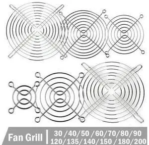 5 Pcs Cooling Case Fan Computer Fan Grill Metal Wire Finger Guard 30/40/50/60/70/80/90/120/135/140/150/170/200mm Metal fan Grill 5 Pcs Cooling Case Fan Computer Fan Grill Metal Wire Finger Guard 30/40/50/60/70/80/90/120/135/140/150/170/200mm Metal fan Grill