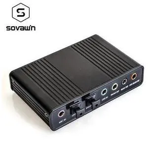 2.0 Sound Card 5.1 Ch optical Controller Audio Sound Card Adapter External Sound Card for Microphone PC Computer Laptop 2.0 Sound Card 5.1 Ch optical Controller Audio Sound Card Adapter External Sound Card for Microphone PC Computer Laptop