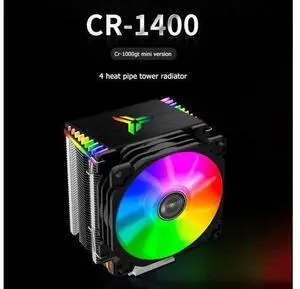 CR1400 PWM 4Pin 12V PC LED Fan Cooling RGB 4 Heat-pipes CPU Cooler Computer Radiator for Intel 1151/1155/AM3/AM4 CR1400 PWM 4Pin 12V PC LED Fan Cooling RGB 4 Heat-pipes CPU Cooler Computer Radiator for Intel 1151/1155/AM3/AM4
