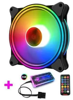 Computer LED Fans Double-sided Computer Power Supply Fan Colorful LED Light Chassis Fan Red Blue Green White Cooler Fans Computer LED Fans Double-sided Computer Power Supply Fan Colorful LED Light Chassis Fan Red Blue Green White Cooler Fans