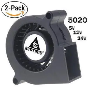 2 Pcs 5020 Blower 24V 12V 5V Centrifugal Turbine Fan 50mm 2 Pin Cooling Cooler 2 Pcs 5020 Blower 24V 12V 5V Centrifugal Turbine Fan 50mm 2 Pin Cooling Cooler