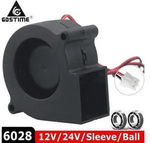 1PCS Brushless Cooler Cooling DC Centrifugal Blower Fan 60mm 12V 24V 2Pin 60x28mm 6028 6cm Sleeve Dual Ball Heatsink Radiator 1PCS Brushless Cooler Cooling DC Centrifugal Blower Fan 60mm 12V 24V 2Pin 60x28mm 6028 6cm Sleeve Dual Ball Heatsink Radiator