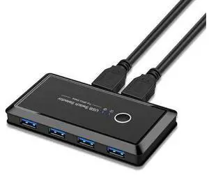 KVM switch, 2 in 4 out USB shared switch box KVM switch hub,handy switch with manual key, For mouse,keyboard,scanner KVM switch, 2 in 4 out USB shared switch box KVM switch hub,handy switch with manual key, For mouse,keyboard,scanner