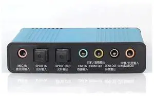 Sound Card USB 6 Channel 5.1 / 7.1 Surround Adapter Audio USB 2.0 Optical Sound Card Adapter for PC Laptop Sound Card USB 6 Channel 5.1 / 7.1 Surround Adapter Audio USB 2.0 Optical Sound Card Adapter for PC Laptop