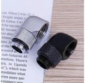 Inner Outer Dual Thread 90 Degree Rotary Water Tube Connector Adapter Brass Water Cooling Tube with Silicone Sealing Ring Inner Outer Dual Thread 90 Degree Rotary Water Tube Connector Adapter Brass Water Cooling Tube with Silicone Sealing Ring