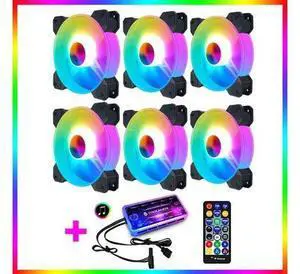6pcs RGB AURA SYNC PC Fan Cooler 6Pin 120mm Cooling Fan For Computer Case Silent Gaming Case Cooler Fan With Controller for Asus 6pcs RGB AURA SYNC PC Fan Cooler 6Pin 120mm Cooling Fan For Computer Case Silent Gaming Case Cooler Fan With Controller for Asus