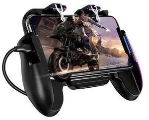 For PUBG Mobile Phone Joystick Controller Game Trigger Holder H5 Gamepad Joystick With Cooler Fan 6 Finger Operating Gamepad For PUBG Mobile Phone Joystick Controller Game Trigger Holder H5 Gamepad Joystick With Cooler Fan 6 Finger Operating Gamepad