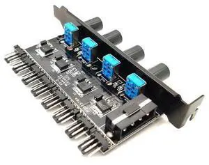12V Adapter 1 To 3 8 Way Knob Speed Controller Cooling Fan Hub 4Pin 3Pin Universal Practical 4D SATA Power Supply PC Case 12V Adapter 1 To 3 8 Way Knob Speed Controller Cooling Fan Hub 4Pin 3Pin Universal Practical 4D SATA Power Supply PC Case