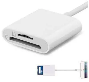 2 in 1 SD Card Reader SDHC TF & SD Card Dual Slot Camera Reader Adapter, Trail Game Camera for iphone pro 11 7 8 Xs ipad 2 in 1 SD Card Reader SDHC TF & SD Card Dual Slot Camera Reader Adapter, Trail Game Camera for iphone pro 11 7 8 Xs ipad
