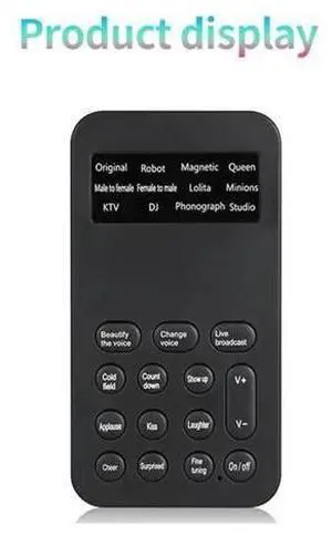 Portable Voice Changer Microphone Mini Sound Card 12 Sound For Phone Computer PC Game Machine Supports Fine Adjustment Portable Voice Changer Microphone Mini Sound Card 12 Sound For Phone Computer PC Game Machine Supports Fine Adjustment