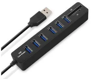 USB HUB 3.0 Multi USB Splitter 3.0 Micro USB 3 HUB 3 / 6 Ports TF SD Card Reader Hab for PC Computer Accessories USB HUB 3.0 Multi USB Splitter 3.0 Micro USB 3 HUB 3 / 6 Ports TF SD Card Reader Hab for PC Computer Accessories