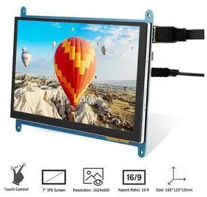 Raspberry Pi 4B Display 7 Inch Capacitive Touch Screen 1024X600 HD LCD Monitor 7inch RPI Display for Raspberry Pi 3B+ Raspberry Pi 4B Display 7 Inch Capacitive Touch Screen 1024X600 HD LCD Monitor 7inch RPI Display for Raspberry Pi 3B+