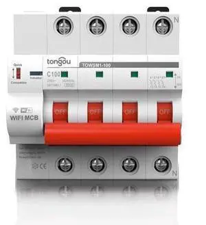 TOWSM1-100 4P 16-100A WIFI Circuit Breaker with Overload and Overvoltage Protection Intelligent Wireless Switch TOWSM1-100 4P 16-100A WIFI Circuit Breaker with Overload and Overvoltage Protection Intelligent Wireless Switch