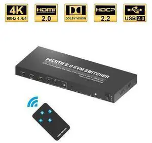 2020 Best 4K@60Hz 4 Port KVM Switch 4K USB KVM Switcher 2 Port KVM Switch USB RGB 4:4:4 USB Switch for PC laptop 2020 Best 4K@60Hz 4 Port KVM Switch 4K USB KVM Switcher 2 Port KVM Switch USB RGB 4:4:4 USB Switch for PC laptop