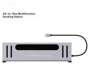 12-in-1 Docking Station USB C to USB 3.0 Hub SD TF Dock Station for MacBook Dell Type C Laptop Docking Station 12-in-1 Docking Station USB C to USB 3.0 Hub SD TF Dock Station for MacBook Dell Type C Laptop Docking Station