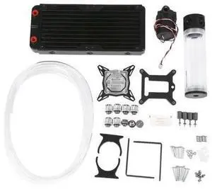 Cpu Overclocking Water Cooling System Set 240B Radiator + Sc600 Pump + 190Mm Tank + 2M Tube + Cpu Block With Total Fitting Fo Cpu Overclocking Water Cooling System Set 240B Radiator + Sc600 Pump + 190Mm Tank + 2M Tube + Cpu Block With Total Fitting Fo