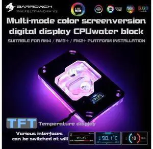 ch FBLTFHA-04N-V2, For RyzenAMD/AM4/AM3 CPU Water Blocks, Digital Display Temperature Microwaterway Block With Controller ch FBLTFHA-04N-V2, For RyzenAMD/AM4/AM3 CPU Water Blocks, Digital Display Temperature Microwaterway Block With Controller