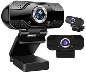 Webcam with Microphone for Desktop, 1080P HD USB Computer Cameras with Privacy Shutter & Webcam Tripod, Streaming Webcam with Flexible Rotable Wide Angle Webcam for PC Zoom Video/Gaming/Laptop Webcam with Microphone for Desktop, 1080P HD USB Computer Cameras with Privacy Shutter & Webcam Tripod, Streaming Webcam with Flexible Rotable Wide Angle Webcam for PC Zoom Video/Gaming/Laptop
