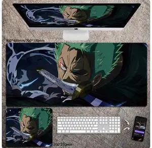 Anime One Piece Zoro mouse pad Extended Gaming Mouse Pad with Stitched Edges, Large Mouse pad with Non-Slip Rubber Base for Work & Gaming, Office & Home Anime One Piece Zoro mouse pad Extended Gaming Mouse Pad with Stitched Edges, Large Mouse pad with Non-Slip Rubber Base for Work & Gaming, Office & Home