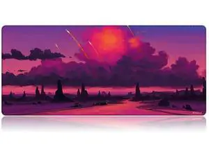Bimormat Anime Gaming Mouse Pad,XXL Large Extended Desk Pad (35.4x15.7 inches),High-Performance Mousepad Optimized for Gamer (90x40 D25purplecloud) Bimormat Anime Gaming Mouse Pad,XXL Large Extended Desk Pad (35.4x15.7 inches),High-Performance Mousepad Optimized for Gamer (90x40 D25purplecloud)