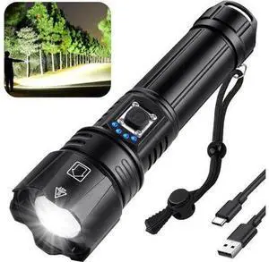 Rechargeable Flashlights High Lumens, 990,000 Lumen Brightest Led Flashlight with 5 Modes & 12H Long Runtime, Powerful Waterproof Handheld Flash Light, Super Bright Flashlight for Home, Camping Rechargeable Flashlights High Lumens, 990,000 Lumen Brightest Led Flashlight with 5 Modes & 12H Long Runtime, Powerful Waterproof Handheld Flash Light, Super Bright Flashlight for Home, Camping