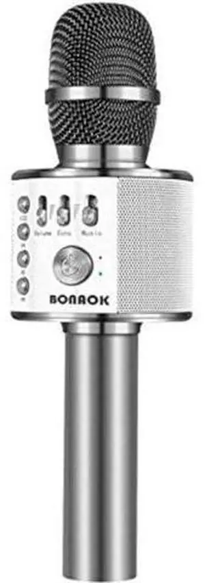BONAOK Wireless Bluetooth Karaoke Microphone,3-in-1 Portable Handheld Karaoke Mic Speaker Machine Home Party Birthday for All Smartphones Q37 (Space Gray) BONAOK Wireless Bluetooth Karaoke Microphone,3-in-1 Portable Handheld Karaoke Mic Speaker Machine Home Party Birthday for All Smartphones Q37 (Space Gray)