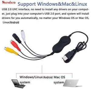Video Recording Capture Card Analog to Digital USB UVC Video Audio Grabber Converter for XBOX PS3 VHS Windows Mac Android Video Recording Capture Card Analog to Digital USB UVC Video Audio Grabber Converter for XBOX PS3 VHS Windows Mac Android