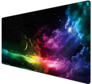 Benvo Extended Mouse Pad Large Gaming Mouse Pad- 35.4x15.7x0.12 inch Computer Keyboard Mouse Mat Non-Slip Mousepad Rubber Base and Stitched Edges for Game Players, Office, Study, Aurora Light Pattern Benvo Extended Mouse Pad Large Gaming Mouse Pad- 35.4x15.7x0.12 inch Computer Keyboard Mouse Mat Non-Slip Mousepad Rubber Base and Stitched Edges for Game Players, Office, Study, Aurora Light Pattern