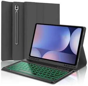 Keyboard Case for Samsung Galaxy Tab S10+ Plus/ S9 Plus/S9 FE+/ S9+/ S8+ Plus/S7+ Plus/S7 FE 12.4 Inch with S Pen Holder, Backlit Smart Bluetooth Keyboard case Cover (Black) Keyboard Case for Samsung Galaxy Tab S10+ Plus/ S9 Plus/S9 FE+/ S9+/ S8+ Plus/S7+ Plus/S7 FE 12.4 Inch with S Pen Holder, Backlit Smart Bluetooth Keyboard case Cover (Black)