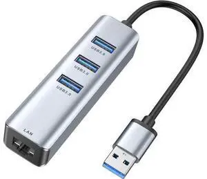 USB 3.0 to Ethernet Adapter,ABLEWE 3-Port USB 3.0 Hub with RJ45 10/100/1000 Gigabit Ethernet Adapter Support Windows 10,8.1,Mac OS, Surface Pro,Linux,Chromebook and More USB 3.0 to Ethernet Adapter,ABLEWE 3-Port USB 3.0 Hub with RJ45 10/100/1000 Gigabit Ethernet Adapter Support Windows 10,8.1,Mac OS, Surface Pro,Linux,Chromebook and More