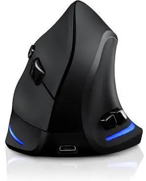 TRELC Wireless Mouse Tri-Mode (BT 5.0/3.0+2.4GHz), Ergonomic Vertical Mouses with 3 Adjustable DPI, Rechargeable Optical Wireless Mice for 3 Devices, 7 Buttons for PC, Desktop, Laptop, Tablet (Black) TRELC Wireless Mouse Tri-Mode (BT 5.0/3.0+2.4GHz), Ergonomic Vertical Mouses with 3 Adjustable DPI, Rechargeable Optical Wireless Mice for 3 Devices, 7 Buttons for PC, Desktop, Laptop, Tablet (Black)
