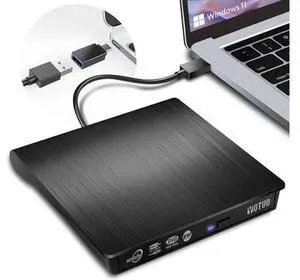 External DVD Drive, Portable USB 3.0 CD +/-RW Drive DVD Player for ROM Rewriter Burner for Laptop Desktop, Compatible with Windows 7/8/10/11 Mac MacBook Pro/Air External DVD Drive, Portable USB 3.0 CD +/-RW Drive DVD Player for ROM Rewriter Burner for Laptop Desktop, Compatible with Windows 7/8/10/11 Mac MacBook Pro/Air