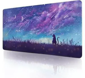 Gaming Mouse Pad Large Mouse Pad for Desk Desk Mat Extended Mousepad Cute Purple Mouse Pad with Non-Slip Rubber Base XL Desk Pad for Home Office Gaming (31.5x15.7 Cat) Gaming Mouse Pad Large Mouse Pad for Desk Desk Mat Extended Mousepad Cute Purple Mouse Pad with Non-Slip Rubber Base XL Desk Pad for Home Office Gaming (31.5x15.7 Cat)