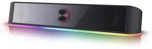 GS560 RGB Desktop Soundbar, 2.0 Channel Computer Speaker with Dynamic Lighting Bar Audio-Light Sync/Display, Touch-Control Backlit with Volume Knob, USB Powered w/ 3.5mm Cable, Black GS560 RGB Desktop Soundbar, 2.0 Channel Computer Speaker with Dynamic Lighting Bar Audio-Light Sync/Display, Touch-Control Backlit with Volume Knob, USB Powered w/ 3.5mm Cable, Black