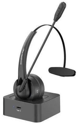 BONAEVER Bluetooth Headset, Wireless Headset with Mic for Work, Computer Headset with Microphone for PC, Bluetooth Lightweight Headset with Noise Cancelling Mic, Charging Base BONAEVER Bluetooth Headset, Wireless Headset with Mic for Work, Computer Headset with Microphone for PC, Bluetooth Lightweight Headset with Noise Cancelling Mic, Charging Base