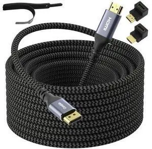 4K DisplayPort to HDMI Cable 10FT 4K@60Hz HDR High Speed Active Display Port to HDMI Cable UHD Converter Uni-Directional Braided Cord Support 4K@60Hz 2K@120Hz 1080P for HDTV Monitor Projector 4K DisplayPort to HDMI Cable 10FT 4K@60Hz HDR High Speed Active Display Port to HDMI Cable UHD Converter Uni-Directional Braided Cord Support 4K@60Hz 2K@120Hz 1080P for HDTV Monitor Projector