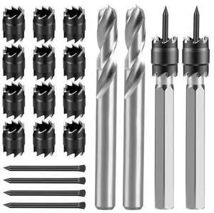 NSI 20 Pcs Double Sided Rotary Spot Weld Cutter Drill Bit Kit - Spot Weld Cutter Set High-Speed Steel 3/8" Drill Bits for Efficient Metal Separation NSI 20 Pcs Double Sided Rotary Spot Weld Cutter Drill Bit Kit - Spot Weld Cutter Set High-Speed Steel 3/8" Drill Bits for Efficient Metal Separation