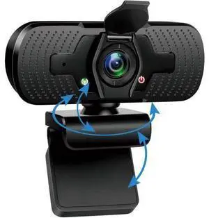 Webcam with Microphone/Privacy Cover, External 1080P Wide Angle Streaming HD Web Camera for Desktop Computer Laptop PC Monitor Webcam with Microphone/Privacy Cover, External 1080P Wide Angle Streaming HD Web Camera for Desktop Computer Laptop PC Monitor