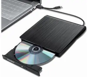 External DVD Drive, USB 3.0 Type-C CD Burner Portable CD DVD +/-RW Optical Drive Slim CD DVD ROM Rewriter CD/DVD Player Writer Reader for Laptop Desktop MacBook PC Windows Linux Mac OS (Black) External DVD Drive, USB 3.0 Type-C CD Burner Portable CD DVD +/-RW Optical Drive Slim CD DVD ROM Rewriter CD/DVD Player Writer Reader for Laptop Desktop MacBook PC Windows Linux Mac OS (Black)