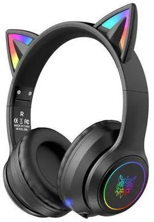 ONITOON Cat Ear Bluetooth Headphones with Micphone for Kids and Adults, LED Light Up Wireless HI-FI Sound Quality, Over-Ear Headphones with Volume Control for iPhone/iPad/Laptop/PC(55H Play Time) ONITOON Cat Ear Bluetooth Headphones with Micphone for Kids and Adults, LED Light Up Wireless HI-FI Sound Quality, Over-Ear Headphones with Volume Control for iPhone/iPad/Laptop/PC(55H Play Time)