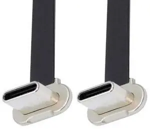 0.23FT USB C Short Flat Cable, USB 2.0 Type C Dual 90 Degree Angled PD 65W Fast Charge Data Extension Cable 0.23FT USB C Short Flat Cable, USB 2.0 Type C Dual 90 Degree Angled PD 65W Fast Charge Data Extension Cable