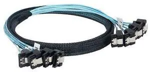 SAS 4.0 4X 90 Degree SATA to 4X 90 Degree SATA Internal Cable \u2013 12Gbps High Speed 30AWG SSD Hard Drive Data Motherboard Connector Cable (1m/39.37in) SAS 4.0 4X 90 Degree SATA to 4X 90 Degree SATA Internal Cable \u2013 12Gbps High Speed 30AWG SSD Hard Drive Data Motherboard Connector Cable (1m/39.37in)
