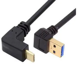 USB 3.1 USB-C Up Down Angled to 90 Degree Down Angled A Male Data Cable for Tablet Phone USB 3.1 USB-C Up Down Angled to 90 Degree Down Angled A Male Data Cable for Tablet Phone