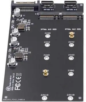 M.2 to Oculink Adapter,PCIe NVME/AHCI SSD 2 to 2 SFF-8611/8612 Adapter Support 2230/2242/2280/22110mm M.2 to Oculink Adapter,PCIe NVME/AHCI SSD 2 to 2 SFF-8611/8612 Adapter Support 2230/2242/2280/22110mm
