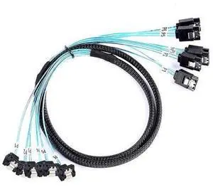 6X SATA 7-Pin Straight to 6X SATA 90° Right Angle Cable 12Gbps High-Speed SSD/HDD Data Cable with Locking Latch, 30AWG Copper Wire (1m) 6X SATA 7-Pin Straight to 6X SATA 90° Right Angle Cable 12Gbps High-Speed SSD/HDD Data Cable with Locking Latch, 30AWG Copper Wire (1m)