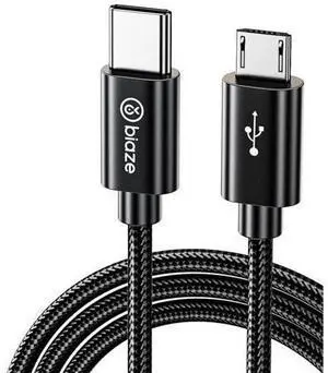 USB-C to Micro USB Cable, 5FT/1.5M OTG Data Transfer and Fast Charging Cord, Type-C Male to Micro USB Male for Android Phones, Bluetooth Headphones, Game Controllers, Power Banks USB-C to Micro USB Cable, 5FT/1.5M OTG Data Transfer and Fast Charging Cord, Type-C Male to Micro USB Male for Android Phones, Bluetooth Headphones, Game Controllers, Power Banks
